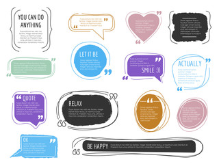 Wall Mural - message frames. quote boxes colorful design templates modern creative block for text vector trendy v
