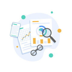 Wall Mural - digital analytics, big data analysis, data science, market research