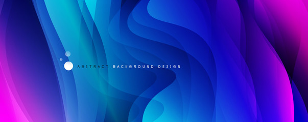 Trendy simple fluid color gradient abstract background with dynamic wave line effect. Vector Illustration For Wallpaper, Banner, Background, Card, Book Illustration, landing page