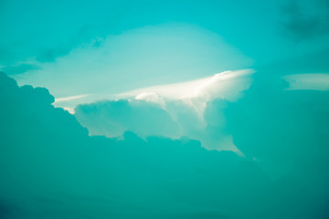 Wall Mural - fantasy cloudscape with blue light, soft cloud for natural background