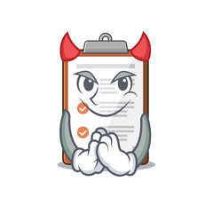 Poster - Devil Cartoon character of clipboard Scroll design