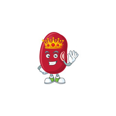 Poster - Cool King of adzuki beans on cartoon character style