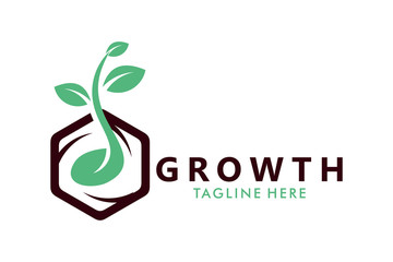 Wall Mural - growth seed logo icon vector isolated