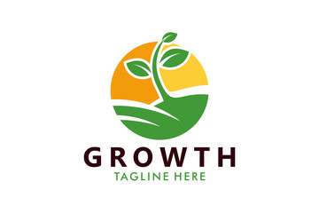 Wall Mural - growth seed logo icon vector isolated