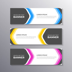Wall Mural - Business Banner Template, Layout Background Design, Corporate Geometric web header or footer in modern color