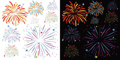Wall Mural - background design with fireworks