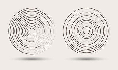 Leinwandbilder - abstract round background. monochrome logo or icon