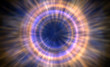 Leinwanddruck Bild - Abstract background imitating a portal in space