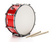 Snare drum set isolated on white background. 3D illustration