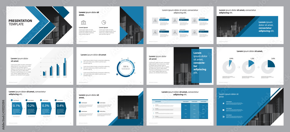 business presentation backgrounds design template and page layout design for brochure ,book , magazine, annual report and company profile , with info graphic elements graph design concept - obrazy, fototapety, plakaty 