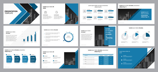 Wall Mural - business presentation backgrounds design template and page layout design for brochure ,book , magazi