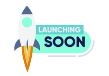 Launching Soon Page Design App Interface For Smart Phones. Vector Illustration 