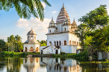 View At The Siva Temple And Roth Mondir Buildings In Puthia - Bangladesh