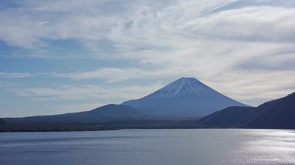 Fototapete - Mountain fuji with Motosuko Lake, Japan