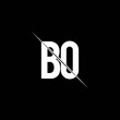 BO logo monogram with slash style design template