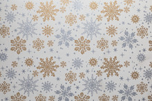 Silver And Gold Snowflake Bottom