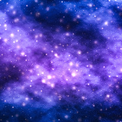 Wall Mural - stars, planet and galaxy in cosmos universe, space and time travel science background