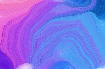 Aufkleber - elegant curvy swirl waves background design with medium slate blue, corn flower blue and orchid color. can be used as wallpaper, background or texture