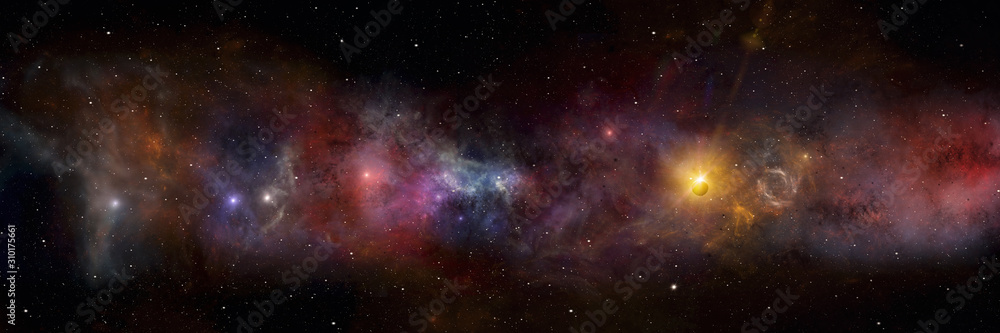 deep space star field - obrazy, fototapety, plakaty 