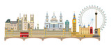 Fototapeta Londyn - London skyline vector 6