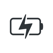 Battery Charging UI Icon Vector
