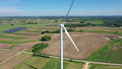 Wall Mural - Wind Turbine in Country Side (drone)