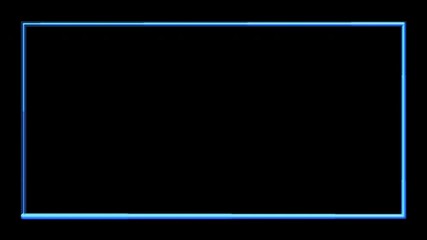 Wall Mural - Blue Frame Border Transparent Background Seamless Loop Animation