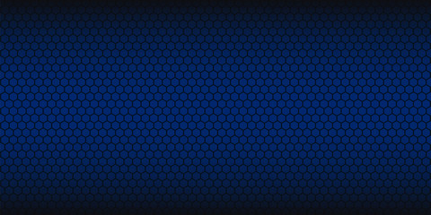 Wall Mural - Blue abstract background.Honeycomb pattern. Linear website template on blue backdrop. Vector geometric pattern.