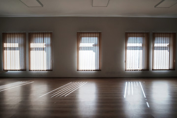 Wall Mural - Empty room interior with closed windows