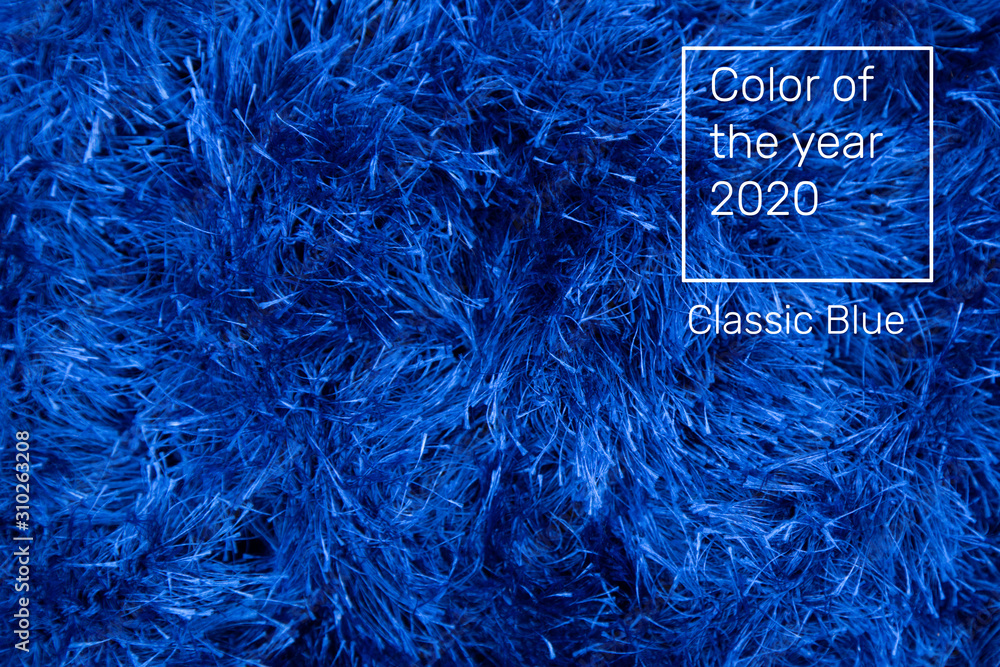 Blue artificial fur for texture - obrazy, fototapety, plakaty 