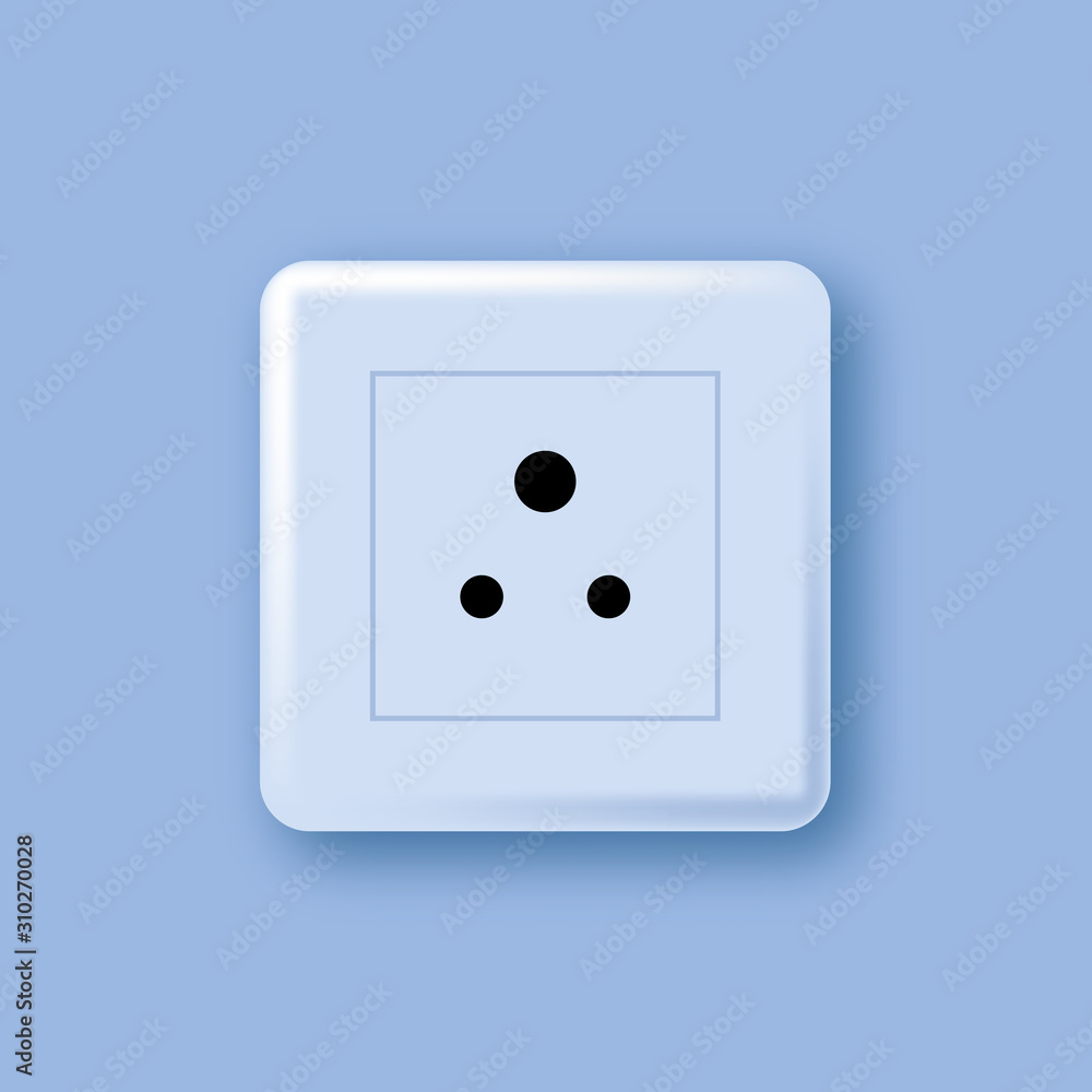 Three circle Holes Wall Socket, Socket Switch Plug Base, English-style ...