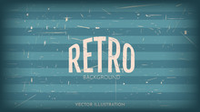 Vector Vintage Style Background. Aqua Menthe Color. 70s, 80s, 90s Retro Graphic. Aged Paper Design. Grain Overlay With Old Photo Effect Blackouts Around The Edges. Grungy Wallpaper With Text