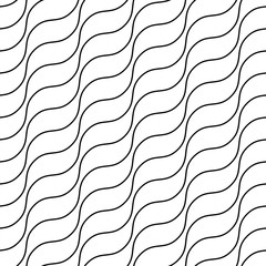 Wall Mural - seamless black and white minimal geometric pattern vector background. perfect for wallpapers, patter