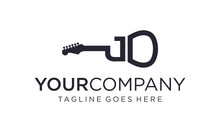 J And D Letter Guitar For Logo Design Concept Editable