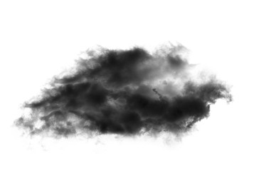 Wall Mural -  black cloud on white background