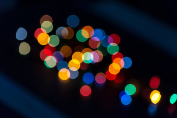 Abstract texture of glittering lights, light bokeh background