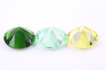 Yellow And Green Diamond On A White Background