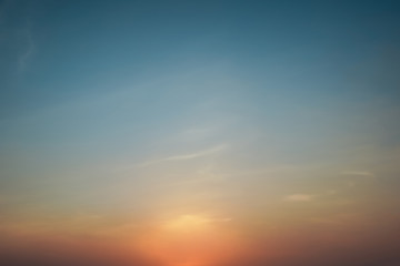 Wall Mural - Twilight sky with cloud and colorful sunset nature abstract  background
