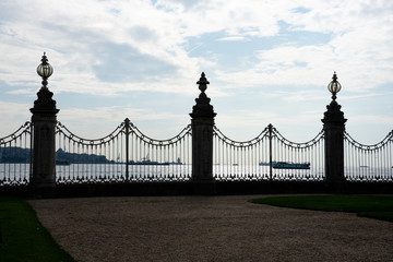 Wall Mural - View of the Bosphorus strait from Dolmabahce Palace gardens. Istanbul, Turkey