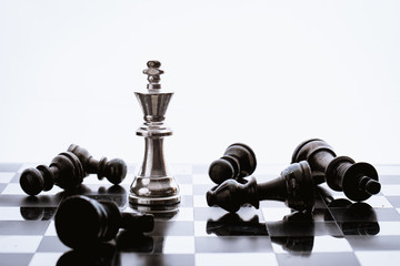 Chess business concept, leader & success