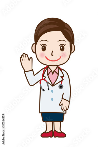 挨拶をする笑顔の女性医師のイラスト 女医さん 全身 Illustration Of Doctor Stock Vector Adobe Stock 挨拶をする笑顔の女性医師のイラスト 女医さん 全身 Illustration Of Doctor Stock Vector Adobe Stock
