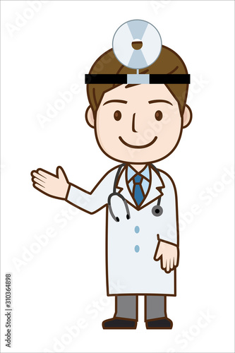 反射鏡をつけた笑顔の男性医師のイラスト 案内のポーズ 全身 Illustration Of Doctor Stock Vector Adobe Stock 反射鏡をつけた笑顔の男性医師のイラスト 案内のポーズ 全身 Illustration Of Doctor Stock Vector Adobe Stock