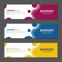 Abstract Geometric Design Banner Web Template. Vector Liquid Shape Layout Banners. Template Ready For Use In Web Or Print Design.