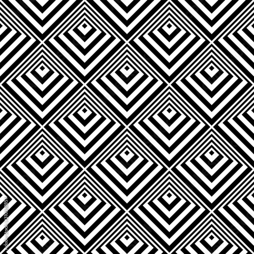 Seamless geometric pattern. 3D illusion.