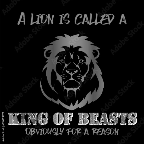 Fotomural Lion is a king of beasts - VECTOR