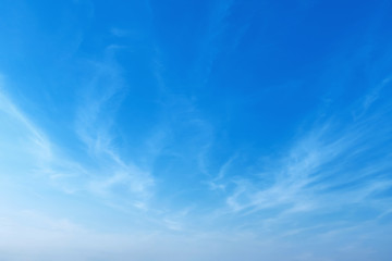 Wall Mural - beautiful blue sky with soft white cloud background
