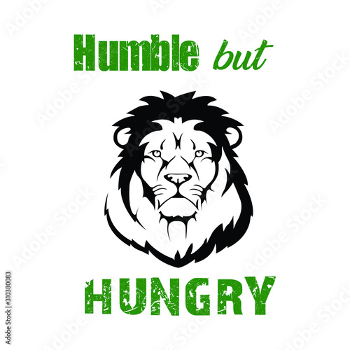 Fotomural Humble Lion design for t shirt and apparel - VECTOR