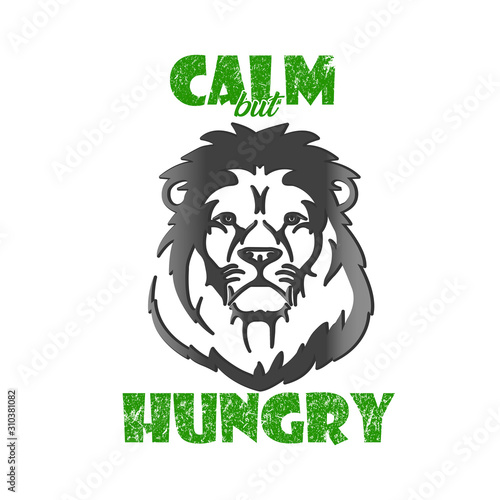 Cuadros en Lienzo Calm but hungry design - VECTOR