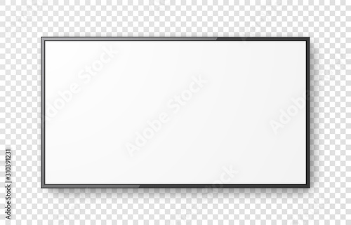 Fotografía Realistic television screen on transparent background