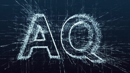 Wall Mural - symbol of mental abilities. the concept of digital intelligence and computing power. aq symbol in th